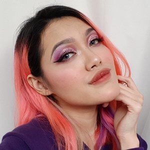 It's friyay.. would you glam up for tonight?.#Glam Purple with Glitter Half Crease Eye #makeuptutorial, click the #linkinbio to watch ❤.Products used:Face:-@makeoverid Camouflage Cream #Concealer-@nyxcosmeticsnl Total Control Drop Foundation-Maybelline Instant Anti Age Concealer-@toofaced Love Flush Blush - Justify My Love-@sonandpark_korea Face Lighting & Shading-@sleekmakeup Solstice Highlighting Palette-@shiseido Translucent Loose PowderEyebrows: @sariayu_mt eyebrow pencil (Natural Black)Eyes:-@juviasplace Magic Palette-@maybelline Hypersharp Power Black LinerLips: @nyxcosmetics_indonesia Lingerie - Dawn to Dusk#ClozetteID #beauty #wakeupandmakeup @wakeupandmakeup #makeupaddict #beautyvlogger#asianbeautyvlogger #MOTD #selfie #LOTD#bblogger #pinkhair #mermaidhair #makeuplover #makeupjunkie #nyxcosmeticsID #nyxcosmeticsnl#Indobeautygram @indobeautygram #IVGbeauty#makeuptutorial #glittercrease #glittercreasetutorial #easymakeuptutorial #makeuptutorials #makeuptutorialindonesia