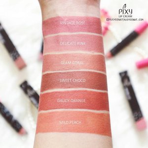 Pixy Lip Cream Nude Collection
07. Vintage Rose
08. Delicate Pink
09. Glam Coral
10. Sweet Choco
11. Gaudy Orange
12. Mild Peach
.
Review lengkap bisa baca di blog aku www.rusydinat.com 💋💋💋
.

#rusydinatbeauty #pixybyrusydinat #clozetteid #lipcream #pixynudeseries #beautybloggers #beautyjunkie #beautiesquad #kbbvmember #bloggerperempuan #lipstickjunkie #ggrep #bundleofjoy