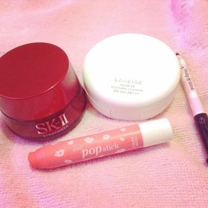 I use them this morning #skincare #makeup #simple #skii #sk-ii #laneige #etudehouse #kojidoly #eyeliner #bbcream #lipstick #clozetteid #beauty #beautyblogger