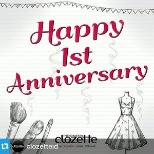 Happy 1st anniversary @clozetteid 🎊🎉 #ClozetteID #Clozette1stAnniversary #ClozetteMember #Anniversary #Instadaily #POTD