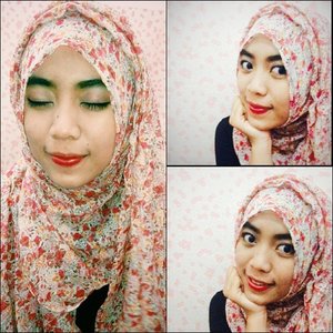 Satnight effect 💆💇💅 Thanks kak @risdaaprily for science of make up 😘😁 #clozetteID #makeupoftheday #hijabfashion #hijablook #GoDiscover #SILKYGIRL 