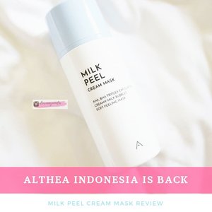 Hai kalau kamu lagi cari masker yang langsung bisa bikin wajah cerah tanpa harus menunggu 10 menit 15 menit?  Kenalin nih Milk Peel Cream Mask Althea Korea. __ Haaah?Althea? Bukannya Althea udah nggak ada di Indonesia? Sudah balik shayyy. Serius? Iya!! __Biar nggak Hah?Hah? Kindly visit www.akucantikkk.com to read more 👌__ #altheaindonesia #altheanangels #altheamilkpeel #BaliBeautyBlogger #clozetteid