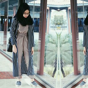 Kind of airport fashion 😋Wearing Khaki Joger Jumpsuit by @8wood 💕#clozetteID