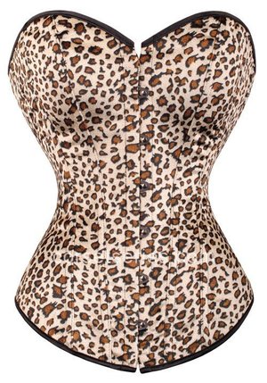 Top High Velvet Leopard Print Corset Bustier Tops Sweetheart Cheap