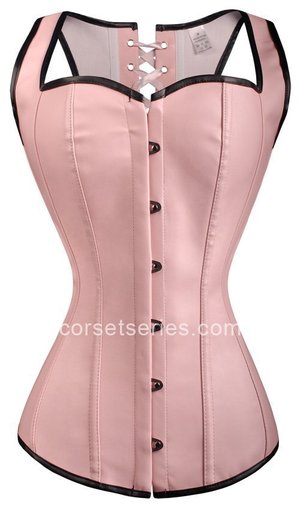 Superior Quality Beautiful Pink Bonded Leather Corset Bustier Tops Shop Online