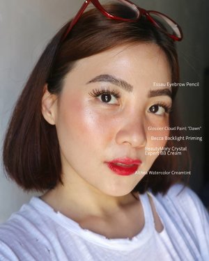 My hang out makeup / no-makeup makeup look whatsoever,
as I only wear sunscreen and sanitary mask on daily basis (read : kumus) 😂
.
Deets
After some pile of morning skincares
@beccacosmetics backlight priming filter
@beautymory_korea Crystal BB Cream (reviewed it on my blog) from @cosmetic_jolse
@glossier #cloudpaint Dawn
@essau.beaute
Eyebrow pencil black
@altheakorea watercolor tint #1
.
.
.
#fakeupfix #makeupforbarbies2 #anatasiabeverlyhills  #peachyqueenblog #abhbrows #bretmanvanity #nyxcosmetics_indonesia #amrezyshoutouts  #beautygram #morphebrushes #instamakeup #undiscovered_muas #morphebabe #slave2beauty #wakeupandmakeup #makeupobsession #fiercesociety #bunnyneedsmakeup #hypnaughtymakeup #makeupinspiration #clozetteid #beautybay