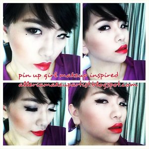 #PhotoGrid #latepost #pinupgirl #makeupinspired #inspired #clozetteid #beautyblogger #alleriamakeupartist #fullmakeup #redlipstick