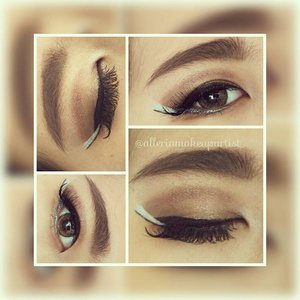 Eotd hari ini pakai produk dari brand lokal lho.. ^^ #eotd #eyemakeup #eyeshadow #naturalcolour #justmiss #maybelline #silkygirl #makeupartistworldwide #alleriamakeupartist #beautyblogger #baliblogger #clozetteid #starclozetter