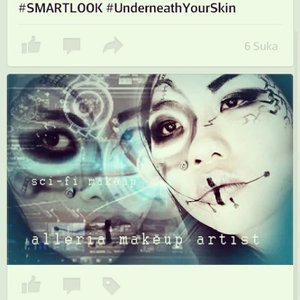 I'm joined IBB MUC november. Sci-fi makeup. Robotic .. find at http.//alleriamakeupartist.blogspot.com/2014/11/ibb-make-up-challenge-november-2014_29.html #smartlook #underneathYourSkin
#makeup #fantasymakeup #scifimakeup #clozetteid #ibbchallenge #muc