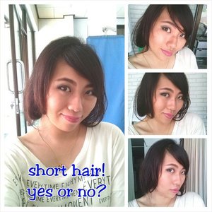 Short hair! Yes or no? #Myhair #hairdo #fauxbob #trial #byalleriamua #clozetteid