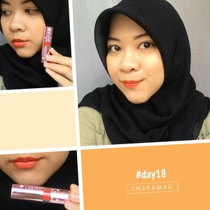 Nope, no pink lippie today #antimainstream 😂
I have bright orange instead, it is Caring Colors in 1 Ever Sun.
It has a tad bit of shimmer, and not as creamy as her sister the Brown Sugar, although it is moisturizing; thanks to the balm in the middle of the bullet.
The color is pure orange that leans toward red.
Not a fan of the texture and shimmer but I love the color! Such a hard love and hate relationship 😩
#day18 #1day1lipstick #lipstickchallenge #clozetteid #clozettedaily