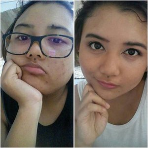 Not that much different if you ask me, still cute regardless.Left : bored and feeling silly | right : full face of light makeup. 😊🙊 Good news is .... My skin is clearing up!! Yeayy for progress 😍😘 #SlumberTalk #ootdasean #ootdindonesia #ootdindo #ootd #lookbook #lookbookindonesia #lookoftheday #fashion #fashionstyleindo #fashionblogger #chictopiastyle #ClozetteID #casual #casualdate #shoes #blogger #wiwhotlook #wiwfb #wiwt #whatiwore #inspo #streetstyle #styyli #indonesian_blogger #picknmatch #bareface #makeup #iammorethan #iamflawless