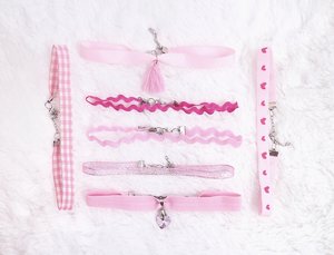 Look how cute these pink chokers