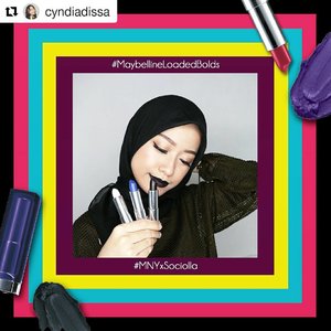 #Repost @cyndiadissa (@get_repost)
・・・
[GIVEAWAY] Meet The Loaded Bolds from @maybelline! & get this lipsticks on @sociolla! Psst, don't forget to use voucher code "SBNLANPS" to get disc on your purchased
.
I'm wearing "02 Pitch Black" 😎 and it's super creamy and bold in just one swatch 💄
.
Simply repost this pic with hashtag #mnyxsociolla #MaybellineLoadedBolds #maybellineindonesia 
and I will pick 1 person to win 2 lipsticks
.
.
.
.
.
#clozetteid #ootd #beauty #indobeautygram #beautyblogger #beautynesiamember #dailymakeup #blogger #indonesianbeautyblogger #indonesianfemaleblogger #bloggerperempuan #아름다움 #구성하다 #charisceleb