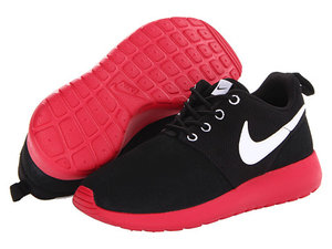 Nike Kids Roshe Run (Little Kid/Big Kid) Black/Distance Red/White - Zappos.com Free Shipping BOTH Ways
