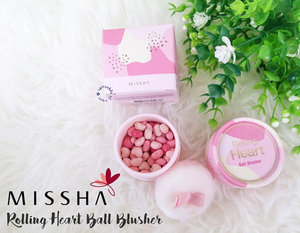 Sprinkle of Rain: [REVIEW] Missha Rolling Heart Ball Blusher Pink Meringue