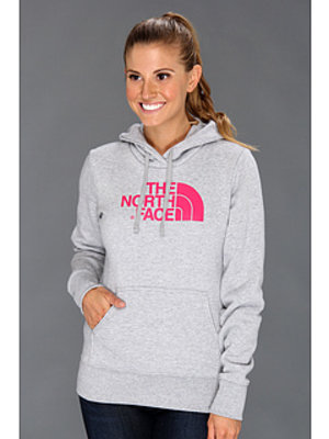 The North Face Half Dome Hoodie Heather Grey/Passion Pink - 6pm.com