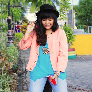 Somehow, this pastel jacket can make a feminine feeling. Somehow :) #PastelPerfection #ClozetteID #COTW