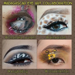 Madagascar Eye Art Collaboration💕😘 With talented fellas...💞💋
Me as ALEX

Go check their page to see the the detail work 👏👏👏 @chandra_wulan1  as Gloria
@dineaisah  as Melman
@esybabsy  as Marty

What do you think??
Are they cute??💋💞💕😘😍😍😍 #eotd  #makeupaddict #instamakeup #morphebrushes #motd  #maya_mia_y  #hudabeauty #vegas_nay  #clozetteid  #lucinda212 #hudabeauty #coastalscents  #anastasiabeverlyhills #maryammaquillage #lookamillion #motdindo #glamexpress #bhcosmetics #nyxcosmetics #dressyourface #motivescosmetics #belajarmakeup #makeupgeek #mua #lashesmoveon #baretoglam  #wakeupandmakeup