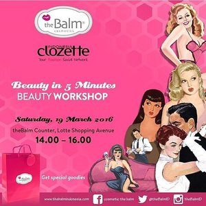 Hai girls.. Let's Join bareng @thebalmid and @clozetteid "Beauty in 5minute"
Usually I wasting 15minute for my daily make up,and it's just for my base, bb cream, and makes my eyebrow ..
I wanna join this event because Honestly,I often wake up late and come late almost everyday so I hope I can make improvements about that 😜
Thank you #clozetteID #theBalmID #Beautyin5minutes #ClozettexLotteBeautyClub #LotteAvenue