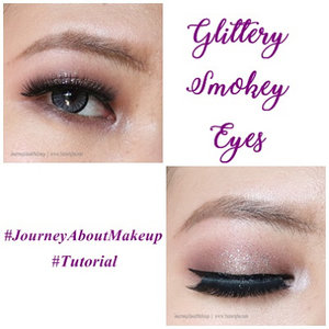 Journey About Makeup: Tutorial: Glittery Smokey Eyes for Monolid 