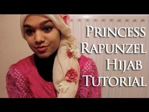 Princess Rapunzel Insipred Hijab Tutorial - YouTube