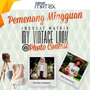 Alhamdulillah menang My vintage look photo contest minggu ke2 😃😄 #clozetteid #indosatSnap #vintagelook