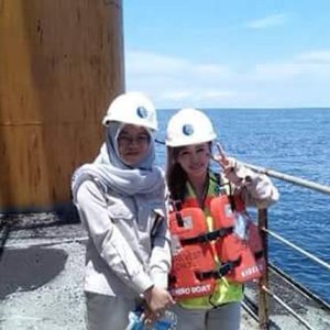 Visited the mother vessel at adang bay #work #clozetteid #clozettegirl #mining #ootd
