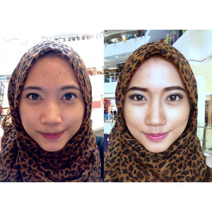 Before and after make up #ClozetteID #GoDiscover #SILKYGIRL #B&AMakeUp #MakeUp #Week4 #HijabChallenges #HijabFashion #AMHDepok2015