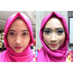 Before and after make up #ClozetteID #GoDiscover #SILKYGIRL #B&amp;AMakeUp #Week4 #HijabChallenges #MakeUp #FashionShow #GrandFinal #AMHDepok2015