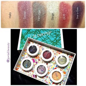 Good evening 🌙 Who is still awake? I was about going to bed, but I felt hungry; now I can't go to bed yet coz I am full. So, why not #swatching some colours? 😃 here is the #swatch of @colourpopcosmetics not-a-chocolate box collection 💕 oh my goodness! They are so adorable! 😍 the formula is amazing; it felt so smooth and buttery and ver pigmented, that it glides easily and blend so well 🙌 very happy with the colour payoff 👍 also, it is waterproof = last long; so you need to use makeup remover to clean it up ✨ #jovialbeauty #colourpop #colourpopcosmetics #eyeshadow #clozetteid #makeup #flatlay #beautyhaul #makeuphaul #indobeautygram #beautyblogger #beautybloggerid #bblogger #makeupartist