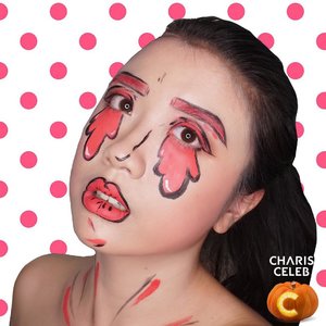 Isn't it a funny thing doing Pop Art Makeup? I have a lot of fun while doing this makeup. So this is my second halloween look. Halloween doesn't always mean scary right? I'm also joining @charis_official Halloween Makeup Challenge😍💪🏼. Most of my current favourite makeup, skincare and haircare I got it from @charis_official. If you want to check out my favourite products, you can go to my shop-> hicharis.net/deahamdan.
Key point:
@charis_official Men Nyeo Anti Polution Sun BB
@charis_official @romandyou Eyeshadow Palette 'Glam Day'
@jeffreestarcosmetics Watermelon Soda liquid lipstick (for brows, lips, teardrops😂)
@wardahbeauty High Optimum Eyeliner

ps: I got inspo for this look from divinawong(pinterest)💖💖💖
.
.
.
.
#charis #charisceleb #halloweenwithcharis @charis_official #clozetteid #halloween #halloweenmakeup #halloween2017 #wakeupandmakeup #makeup #instamakeup #nyxcosmeticsid #bringouttheboo #facepaint #makeuphalloween #popart #popartmakeup