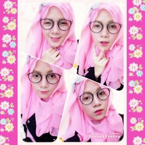 another Pink #PeduliLewatSelfie photo ❤ Pink hijaab and Pink Lipstick represent me really well ❤ 