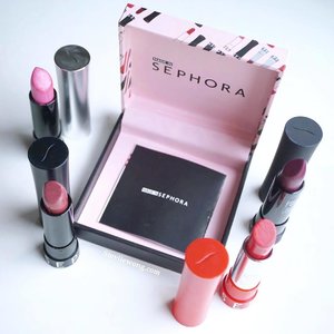 Sephora Lip Collection with four different finish and shades💋 it would make the perfect lipstick gift set !! Get yours from @sephoraidn Lots of other beautiful shades are available..
.
.
-
Have you read my latest blogpost about these four new @sephoraidn Lipstick Collection ❤💄complete swatches and review is up !!! Direct link on my bio😉 #Sephoraid #sephoraidnbeautyinfluencer #lipstick
.
.
.
.
.
.
.
.
.
.
.
.
.
.
.
.
.
.
.
.
.
.
.
.
.
.
.
.
.
.
. 
#styleblogger #vscocam #beauty  #beautyblogger #fashionpeople #fblogger #blogger #패션모델 #블로거 #스트리트스타일 #스트리트패션 #스트릿패션 #스트릿룩 #스트릿스타일 #패션블로거 #bestoftoday #style #makeupjunkie #l4l #ggrep  #makeup #bblogger  #flatlay #clozetteid #smile