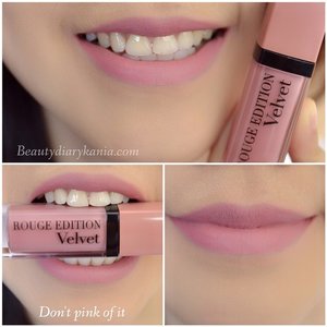 Yeay... Thanks @makeuptoolshop Finnaly I got this new collection @bourjoisid rouge edition velvet shade don't pink of it, this is always best seller, one of the new shades from #bourjoisrougevelvet this color is very pigmented, natural color for me, and even mate results but it stay moist in my lips :) I really LOVE this lip cream wearable to use in my daily make up natural! #lipcream #liquid #bourjoisid #clozetteid #potd #picoftheday #bestoftheday #beauty #blogger #beautyblogger #indobesianbeautyblogger #fotdibb #beautydiarykania #makeup #lipstick #lip