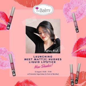 Are you ready for the new #sixdreamyshades of most favorite lipstick? @thebalmid present Launching of Six New Dreamy Shades of Meet Matt(e) Hughes Liquid Lipstick..Be the lucky guest by simply put your comment in this post with "I should attend this event because..." with #youxthebalm #ClozetteID #thebalmidxclozetteid hashtag. I will only pick 2 lucky winners to attend this event with me! The winner will be announced on August 11th 2017. So, what are you waiting for? Come and join me ❤ #thebalmid #thebalm #giveaway