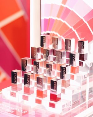 Pretty shades from the latest launch: CLINIQUE Pop Matte and Liquid-Matte Lip Color. From girly soft pink to gothic dark purple color 💄#CliniqueID #Clinique #MixandMatte #PlayWithPop #CliniquePopMatte