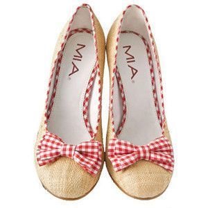 adorable shoes with red gingham from MIA#mixing plaids# #ClozetteID #COTW