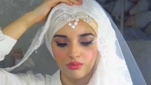 Tutorial Hijab Simple pour MariÃ©e \ Simple bridal Hijab tutorial - YouTube