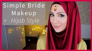 SIMPLE BRIDE MAKEUP &amp; HIJAB STYLE! INDIAN EDITION | Amena - YouTube#CIDBraids