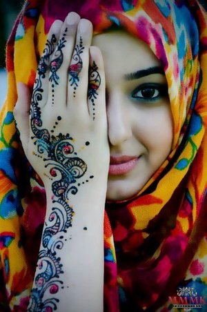 real colourful hijab