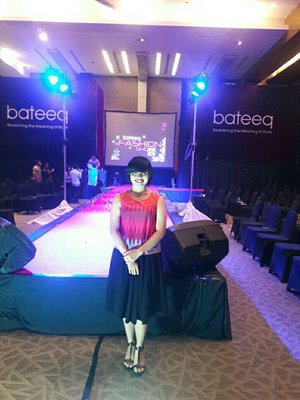 my outfit last night when i was watching bateeq fashion show at Novotel Bangka