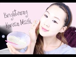 DIY Korean Brightening Clear Skin Face Pack Recipe â¥ ë½ì¤ì í¼ë¶ ë§ë¤ê¸°â¯ - YouTube