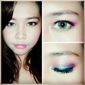 I'm gonna call this look The Spring Solar Eclipse. Because the color remind me of spring, and it's gonna spring in some part of the world. I put the name solar eclipse because yesterday there is a natural phenomenon that happened yesterday in my country, Indonesia. But since i spend all night played with makeup i missed the solar eclipse. I was too sleepy to wakeup in the morning. Can you guess how many colors i put on my eyes? 
#makeup #makeupexperiment
#makeuplover #makeuptutorial
#springmakeup #solareclipse
#solareclipsemakeup #springsolareclipsemakeup #bandungmua #ClozetteID

このメイクは[春の日食]と言うメイクです。理由は、このメイクを見ると春を考えちゃった。さらに外国にもうすぐはるだろう。なぜ日食の言葉をつけていたか。昨日、アタシの国で日食の自然現象が発生した。でも一晩中メイクをプレイしたから日食を見なかった。眠いすぎて、朝起きのは難しかったです。目につけているアイシャドウはいくつ色か。知ってる？

#メイク #メイクアップ #春のメイク #春の日食 #春の日食メイク

I just realized here that the kanji of eclipse is from the combination of kanji "moon" or "sun" and kanji "eat". It's interesting to imagine the meaning of it. Eating the moon or eating the sun. This is why kanji is interesting.