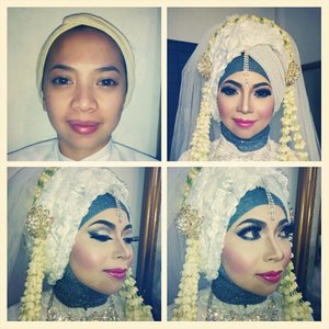 #makeover #makeupbyme #makeupbyedelyne #beforeafter #hijabbyme #hijabstyle #pengantinmuslim #clozetteid #makeup #muaindonesia #mua #indonesianbeautyblogger
