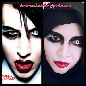 Marylin Manson makeup inspired #makeupbyme #makeupbyedelyne #marylinmanson #makeupinspired #mua #makeupartist #makeupaddict #indonesianbeautyblogger #clozetteid #makeup #kryolan #instabeauty