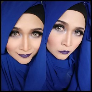 Suka banget warna biru 😍
#repost
#makeupbyedelyne 
#makeuplooks 
#makeupideas 
#makeupandhijab 
#makeup
#starclozetter 
#clozetteid
#lasplashcosmetics 
#atomcarbonblogger