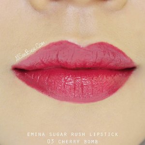 Emina Sugar Rush Lipstick 03 Cherry Bomb#emina #sugarrushlipstick #allseebee #clozetteid