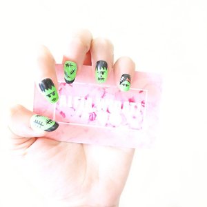 Frankestein 💚👻 This cute fake nails made by @fianailwitch, go check them page for another cutie lovely fake nails! Review about this soon 🙆...#clozetteid #nails #nailart #fakenails #beautyjunkie #makeup #makeupjunkie #makeupaddict #instagood #instadaily #l4l #like4like #f4f #beauty #blog #beautyblog #beautyblogger #beautyaddict #vsco #vscocam #indonesianbeautyblogger #beautybloggerid  #style #love #cute #beautiful #tbt #bestoftoday #potd