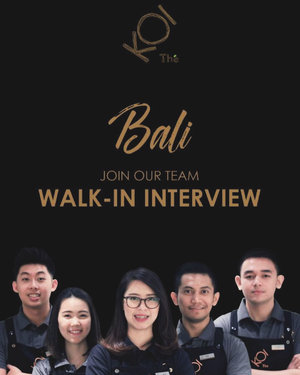 Finally my fav bubble tea will open in #Bali !!!! Before open a new store, NOW they're open a Walk In Interview!!!!! When and Where??On 13-14 June in Atanaya Hotel Bali - Anjaya Room..BUT before you came, register yourself first in 👉🏻👉🏻 www.karirkoi.com Don't miss the chance to be part of @koitheindonesia team🙌🏻